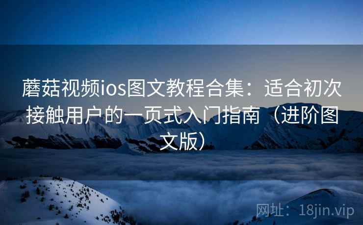 蘑菇视频ios图文教程合集：适合初次接触用户的一页式入门指南（进阶图文版）