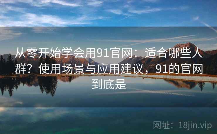从零开始学会用91官网：适合哪些人群？使用场景与应用建议，91的官网到底是