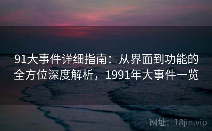 91大事件详细指南：从界面到功能的全方位深度解析，1991年大事件一览