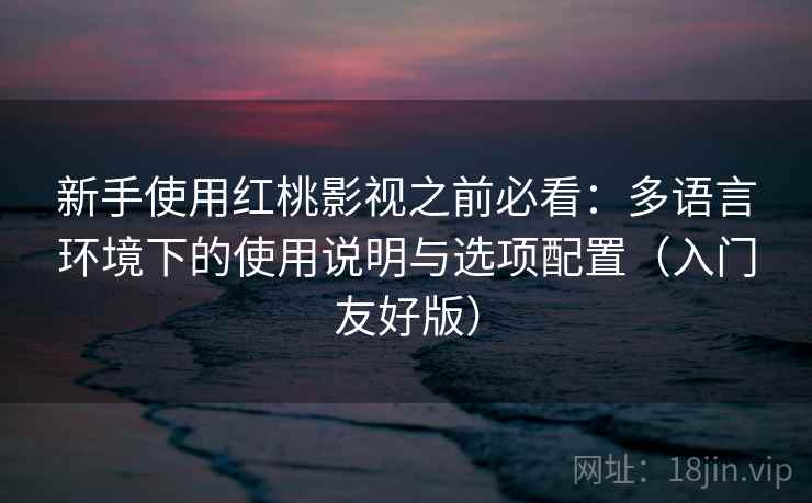 新手使用红桃影视之前必看：多语言环境下的使用说明与选项配置（入门友好版）