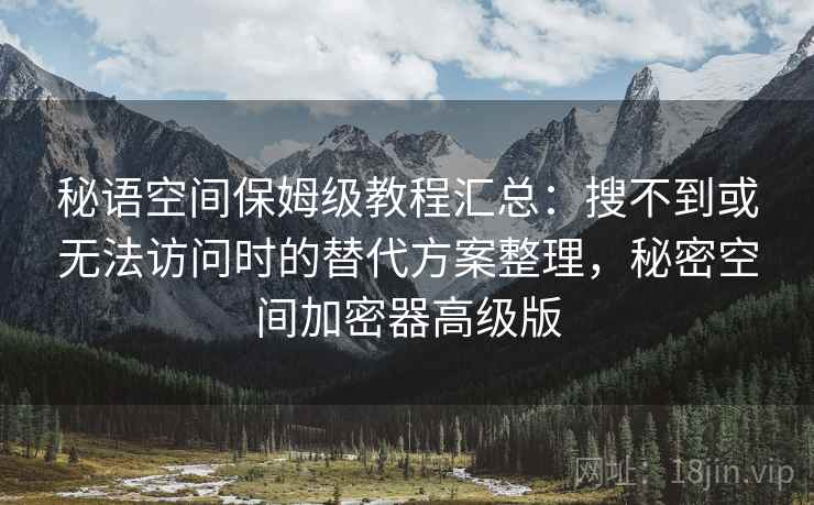 秘语空间保姆级教程汇总：搜不到或无法访问时的替代方案整理，秘密空间加密器高级版