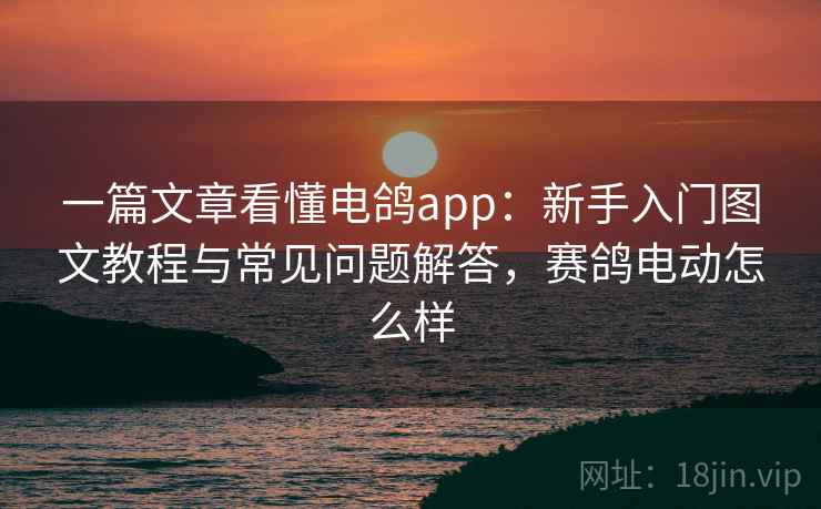 一篇文章看懂电鸽app：新手入门图文教程与常见问题解答，赛鸽电动怎么样