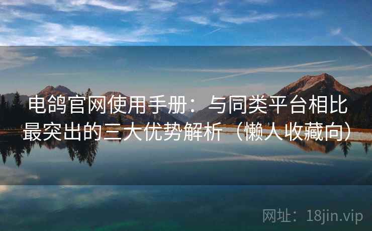 电鸽官网使用手册：与同类平台相比最突出的三大优势解析（懒人收藏向）